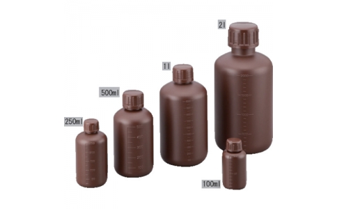 ASONE 亞速旺 2-5076-05-AS細口丸型遮光瓶2L（茶）