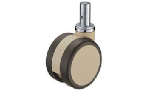 HAMMER CASTER 錘牌 腳輪 705KFA2100-鏈球插入凸臺(tái)雙輪聚氨酯車(chē)棕色