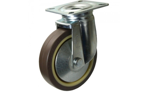 HAMMER CASTER 錘牌 鏈球腳輪 32EA-R85-鏈球全不銹鋼E型螺紋橡膠車(chē)85mm