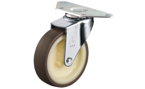 HAMMER CASTER 錘牌 220S0E-UR65-鏈球全不銹鋼角E型自由聚氨酯車65mm