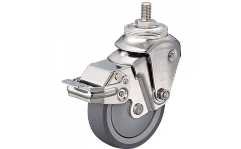 HAMMER CASTER 錘牌 不銹鋼坐墊E螺紋M12SP聚氨酯100mm線徑2.3