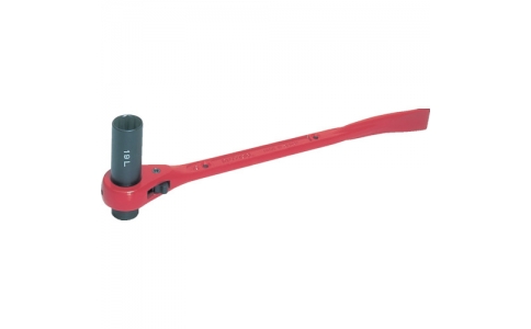 SUPER TOOL RN-1719 BL 片長插口、雙頭棘輪扳手（帶爪式、帶杠子）六角對邊：