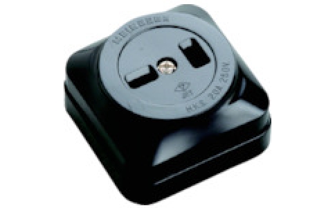 Meikosha 明工社 MR2747-明工2P20A角插座（黑色）