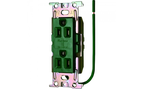 Meikosha 明工社 ML1282T4M-明工ML醫用接地埋入鴕鳥插座C型S型綠