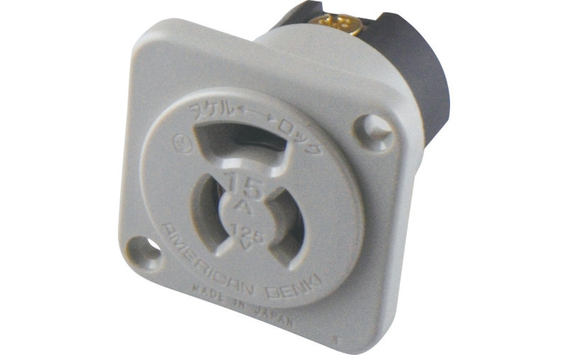 AMERICAN DENKI 美國電機 717GZ-IV斷路器用插座接地2P15A 125V白色